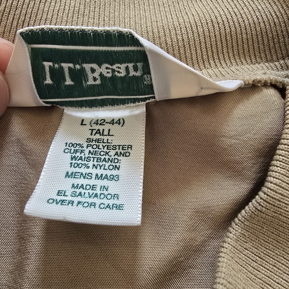 Vintage LL Bean Pull Over V Neck Sweatshirt Mens Large Tall Beige - Picture 5 of 9